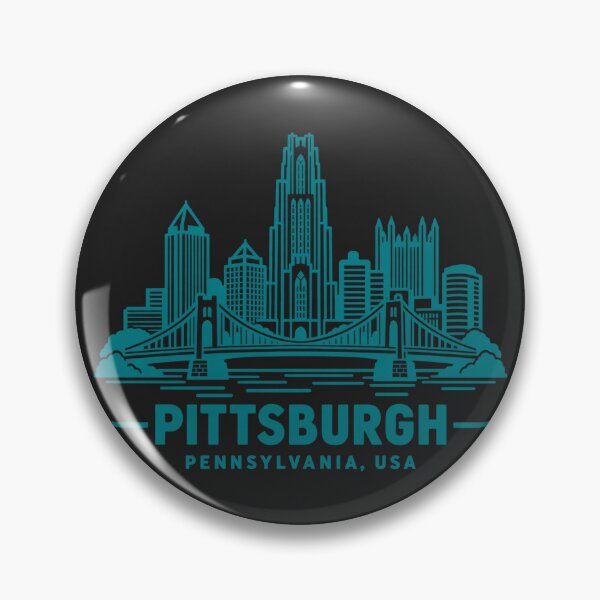 Item preview, Pittsburgh Pennsylvania USA Line Art Skyline Poster designed and sold by CMYKStudio.