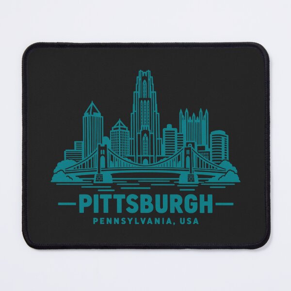 Item preview, Pittsburgh Pennsylvania USA Line Art Skyline Poster designed and sold by CMYKStudio.
