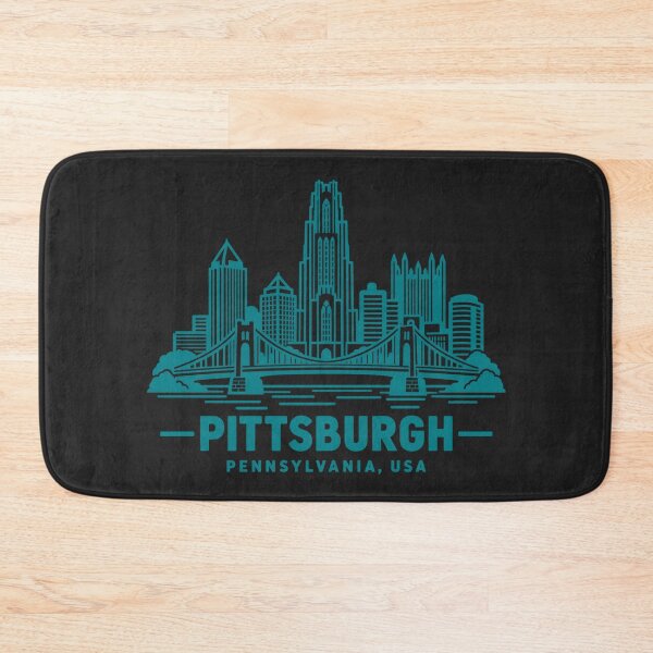 Item preview, Pittsburgh Pennsylvania USA Line Art Skyline Poster designed and sold by CMYKStudio.