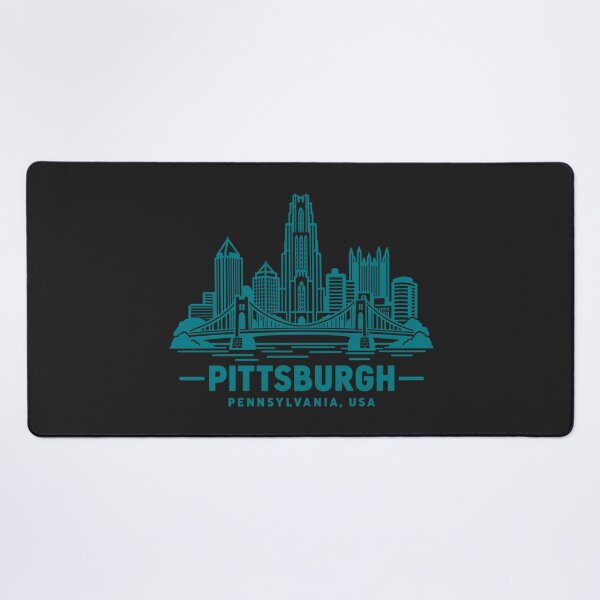 Item preview, Pittsburgh Pennsylvania USA Line Art Skyline Poster designed and sold by CMYKStudio.