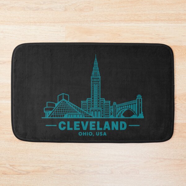 Item preview, Cleveland Ohio USA Line Art Skyline Poster designed and sold by CMYKStudio.