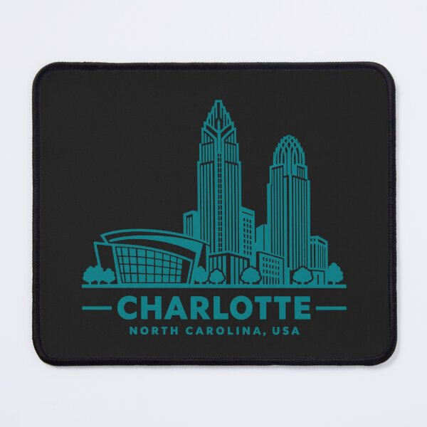 Item preview, Charlotte North Carolina USA Line Art Skyline Poster designed and sold by CMYKStudio.