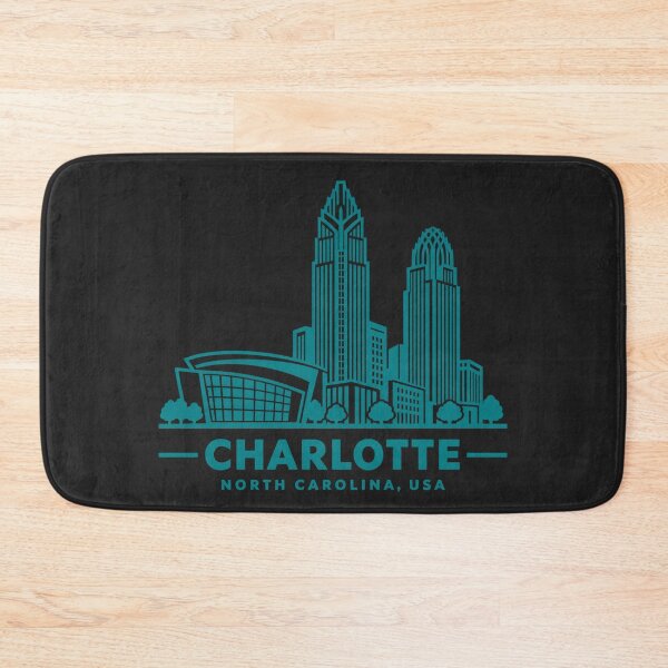 Item preview, Charlotte North Carolina USA Line Art Skyline Poster designed and sold by CMYKStudio.