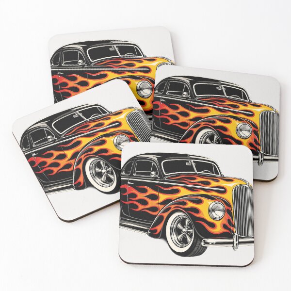 Item preview, hot rod with flames designed and sold by AgdBol.