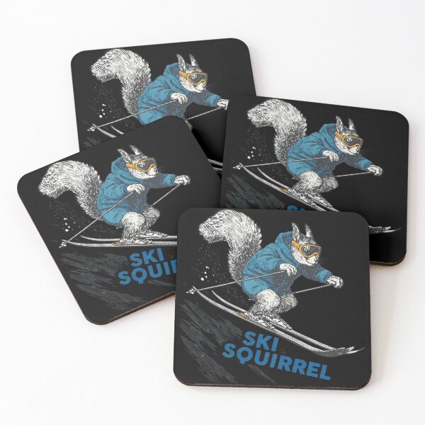 Item preview, Skiing Squirrel Illustration Vintage Goggles Snow designed and sold by Fridareenholt.
