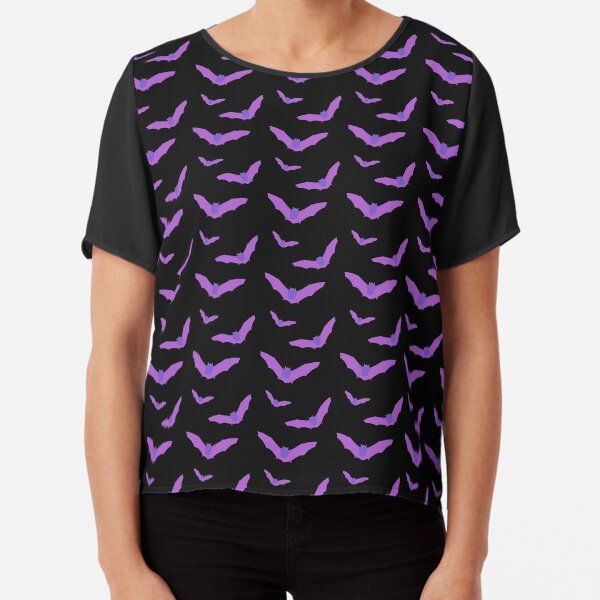 Purple bats Chiffon Top