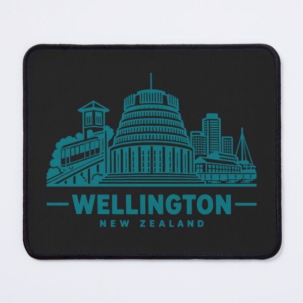 Item preview, Wellington New Zealand Line Art Skyline Poster designed and sold by CMYKStudio.