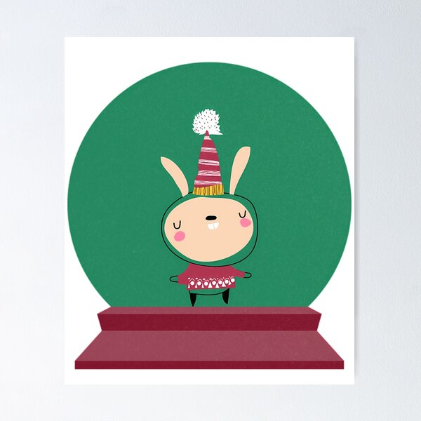 Item preview, Bunny T-Shirtfunny Winter Bunny In Green Snow Globe designed and sold by vyan-aendley.