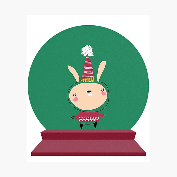 Item preview, Bunny T-Shirtfunny Winter Bunny In Green Snow Globe designed and sold by vyan-aendley.
