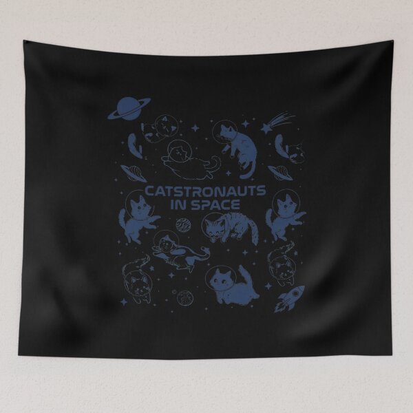 Item preview, Floating Astronaut Cats Space Pattern designed and sold by Emilioerde.