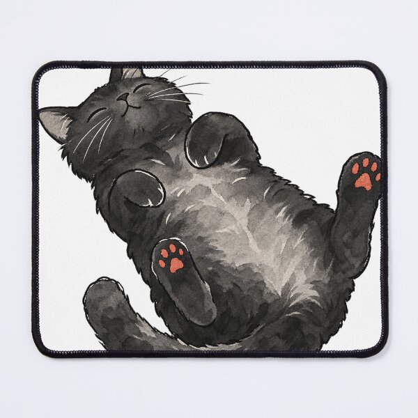 Item preview, Funny Black Cat Lying on Its Back Paws Up designed and sold by Jessie's Palette.