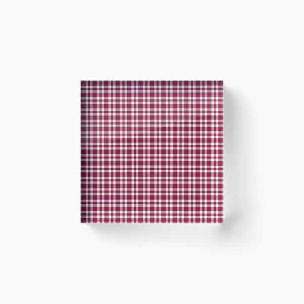 Item preview, Plaid Pattern Burgundy White designed and sold by ArtbyDebbieC.
