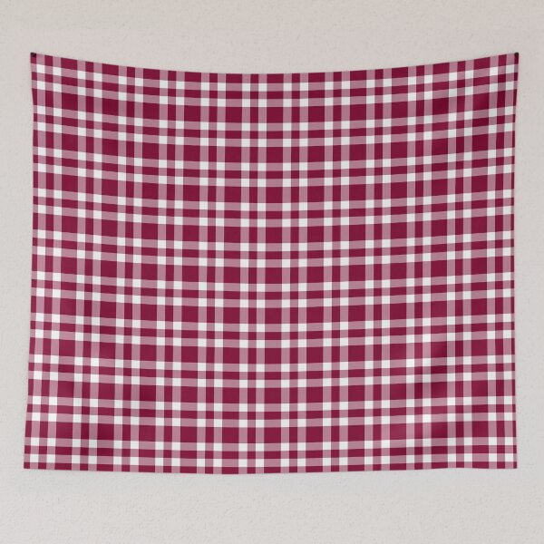 Item preview, Plaid Pattern Burgundy White designed and sold by ArtbyDebbieC.