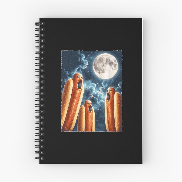 Item preview, Funny Hot Dogs Howling At Full Moon Space designed and sold by MiteKangerin.