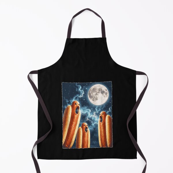 Item preview, Funny Hot Dogs Howling At Full Moon Space designed and sold by MiteKangerin.