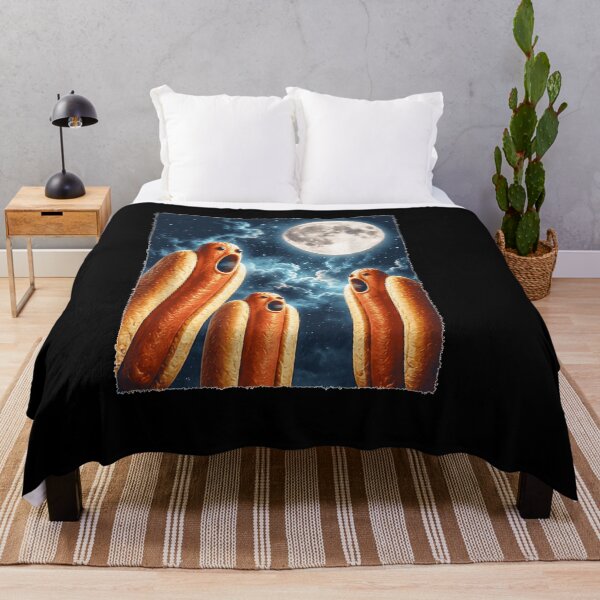 Item preview, Funny Hot Dogs Howling At Full Moon Space designed and sold by MiteKangerin.