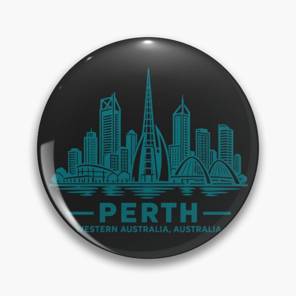 Item preview, Perth Western Australia Line Art Skyline Poster designed and sold by CMYKStudio.