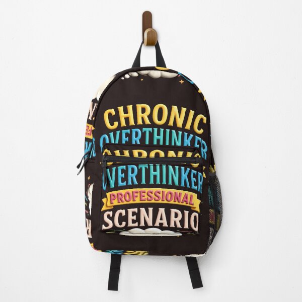 Item preview, chronic overthinker professional scenario colorful typographic design designed and sold by SmashingDeals.