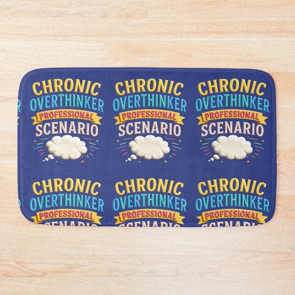 Item preview, chronic overthinker professional scenario colorful typographic design designed and sold by SmashingDeals.