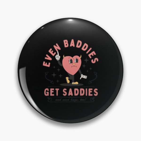 Item preview, Even Baddies Get Saddies Retro Heart designed and sold by Emilioerde.