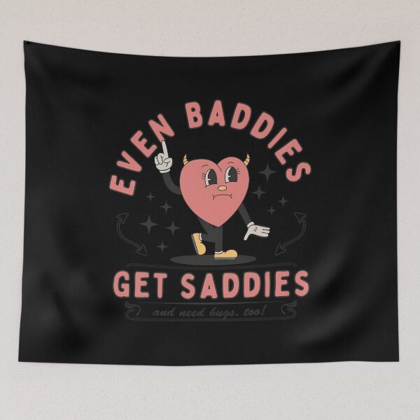 Item preview, Even Baddies Get Saddies Retro Heart designed and sold by Emilioerde.
