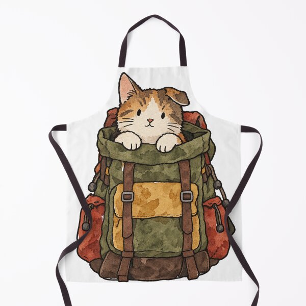 Item preview, Calico Cat Peeking Out of a Hiking Backpack designed and sold by Jessie's Palette.