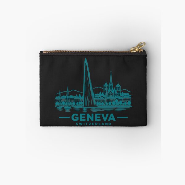 Artikelvorschau, Genf, Schweiz – Skyline-Poster (Linienzeichnung) entworfen und verkauft von CMYKStudio.