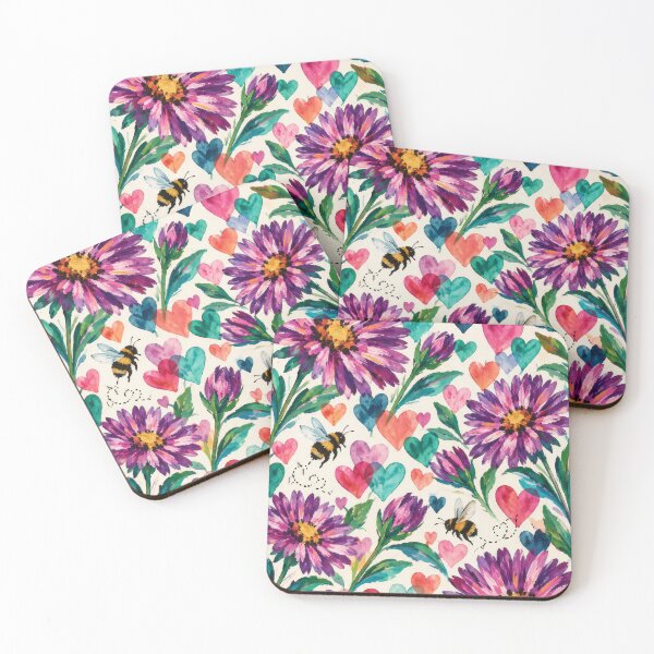 Item preview, Romantic flower hearts nectar designed and sold by scicilysimonee.
