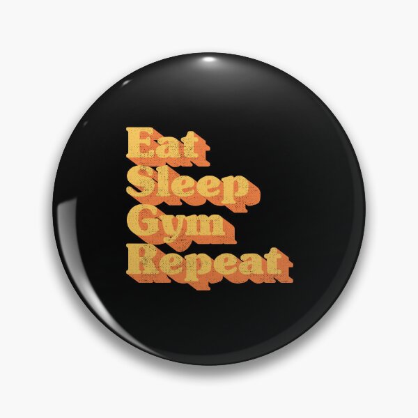 Item preview, Eat Sleep Gym Repeat Retro Fitness Typography designed and sold by Chonkz.