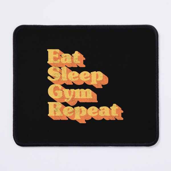 Item preview, Eat Sleep Gym Repeat Retro Fitness Typography designed and sold by Chonkz.