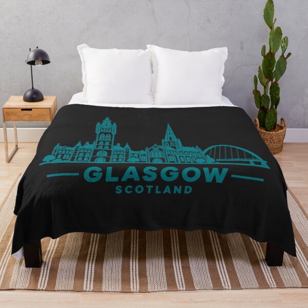Artikelvorschau, Glasgow, Schottland – Skyline-Poster (Linienzeichnung) entworfen und verkauft von CMYKStudio.