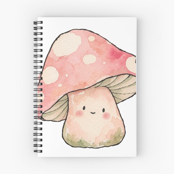 Item preview, Cute Pink Mushroom with a Happy Little Face designed and sold by Jessie's Palette.