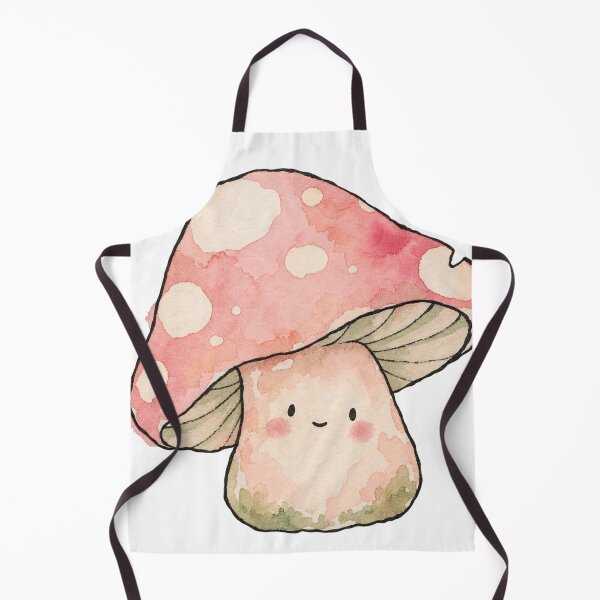 Item preview, Cute Pink Mushroom with a Happy Little Face designed and sold by Jessie's Palette.