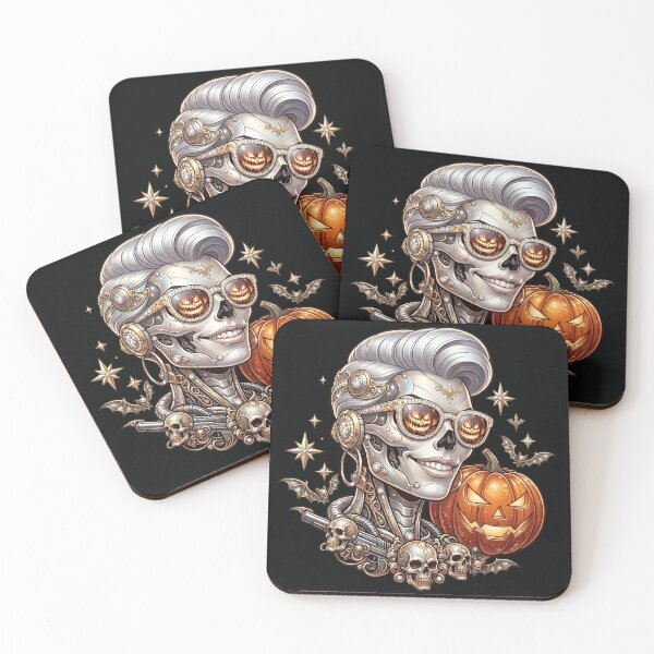 Item preview, Halloween Cyberpunk Skeleton Witch Sunglasses Pumpkin designed and sold by Voodoo Store Paranormal Collections.