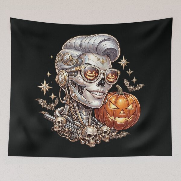 Item preview, Halloween Cyberpunk Skeleton Witch Sunglasses Pumpkin designed and sold by Voodoo Store Paranormal Collections.