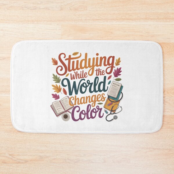 Item preview, Studying While the World Changes Color – Autumn Study Cozy Fall Student Book Lover designed and sold by CuteDesignables.