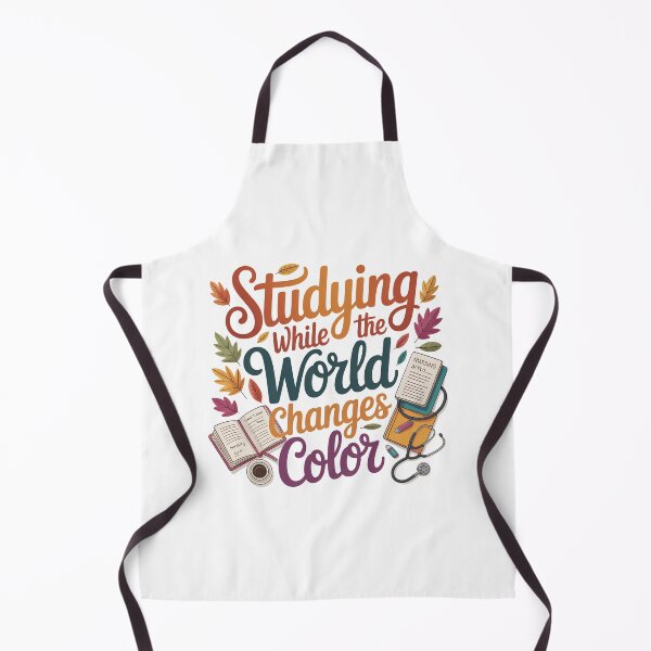 Item preview, Studying While the World Changes Color – Autumn Study Cozy Fall Student Book Lover designed and sold by CuteDesignables.