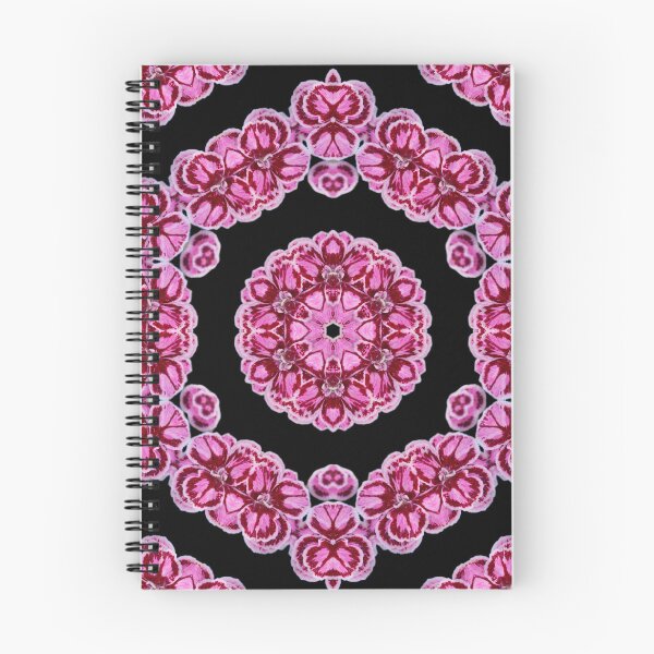 Aperçu de l'œuvre Intricate Pink Floral Kaleidoscope - Detailed Botanical Pattern créée et vendue par SilentBloomLab.