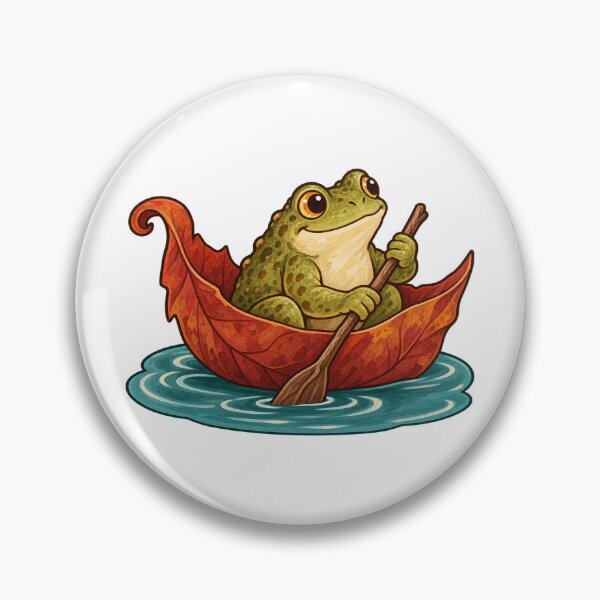 Artikelvorschau, Little Toad Paddling an Autumn Leaf Boat entworfen und verkauft von jimnicklaus.