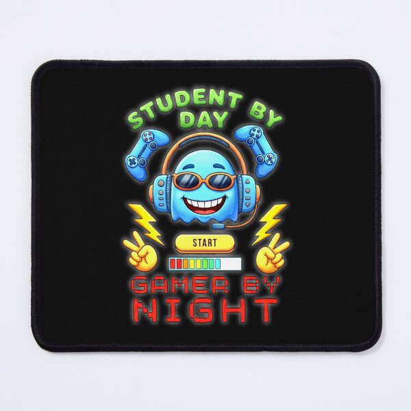 Item preview, Funny Retro Gaming Ghost With Headphones | STUDENT BY DAY GAMER BY NIGHT! designed and sold by Giulivo Store Graphic.