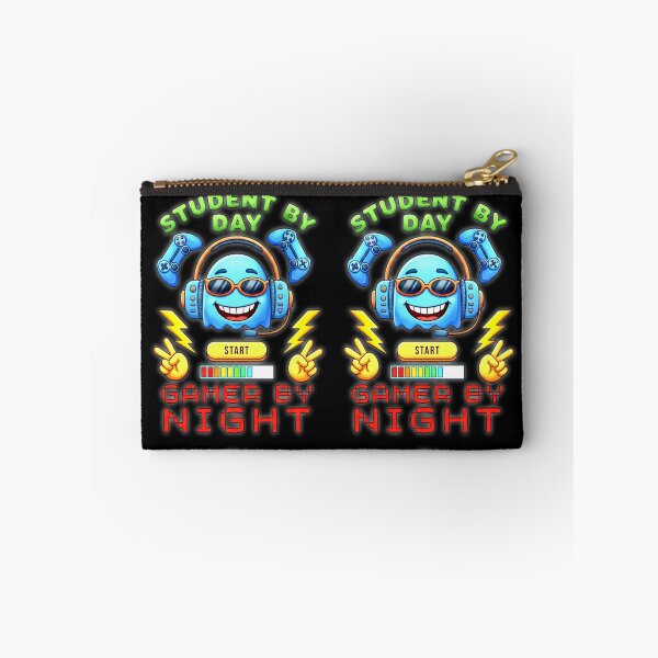 Item preview, Funny Retro Gaming Ghost With Headphones  | STUDENT BY DAY GAMER BY NIGHT! designed and sold by Giulivo Store Graphic.