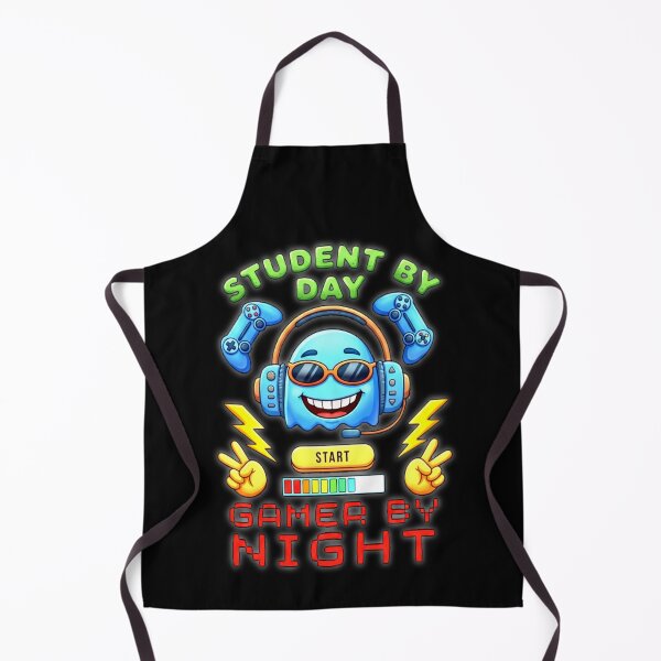 Item preview, Funny Retro Gaming Ghost With Headphones  | STUDENT BY DAY GAMER BY NIGHT! designed and sold by Giulivo Store Graphic.