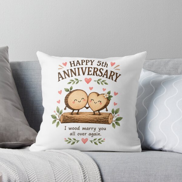 Item preview, 5th Anniversary Card | I Wood Marry You All Over Again | Cute Wood Anniversary designed and sold by Aesthetic-Avenue.