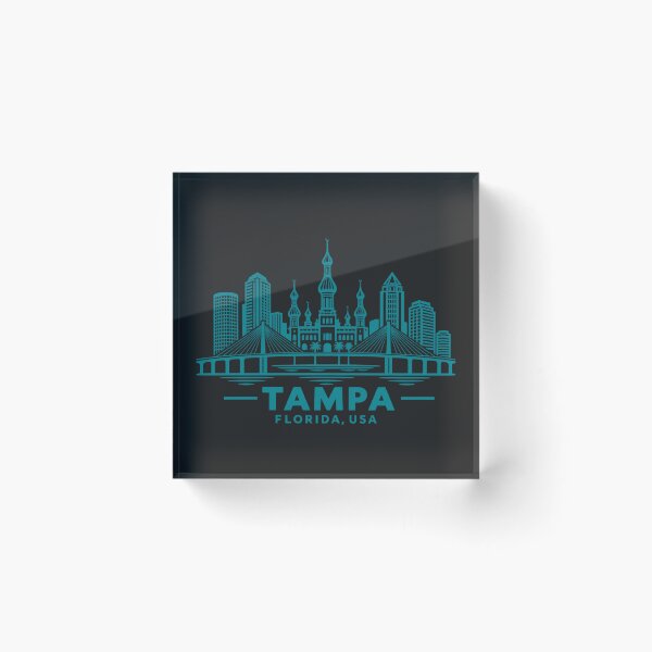Item preview, Tampa Florida USA Line Art Skyline Poster designed and sold by CMYKStudio.