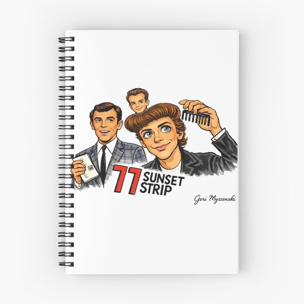 Item preview, 77 Sunset Strip Retro Cartoon Art – Classic TV Detective Pop Culture Illustration designed and sold by The Art Queen Of Michigan .