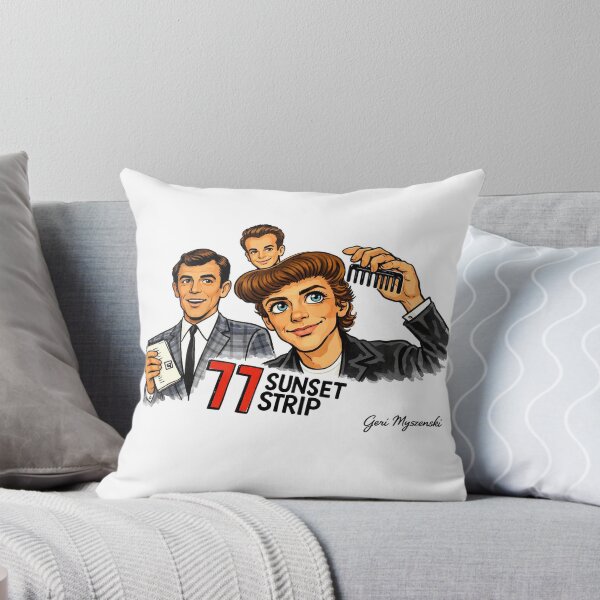 Item preview, 77 Sunset Strip Retro Cartoon Art – Classic TV Detective Pop Culture Illustration designed and sold by The Art Queen Of Michigan .