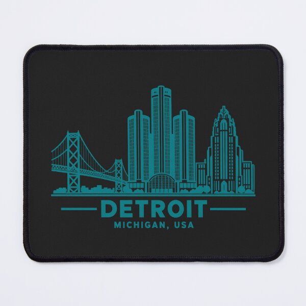 Item preview, Detroit Michigan USA Line Art Skyline Poster designed and sold by CMYKStudio.