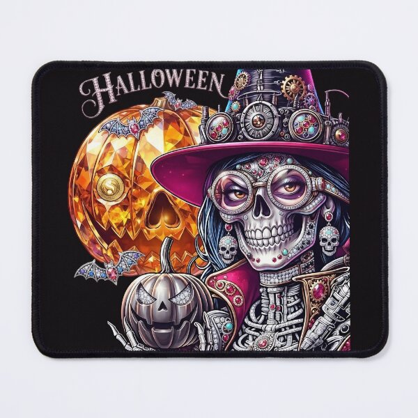 Item preview, Halloween Steampunk Skeleton Witch Gem Pumpkin designed and sold by Voodoo Store Paranormal Collections.