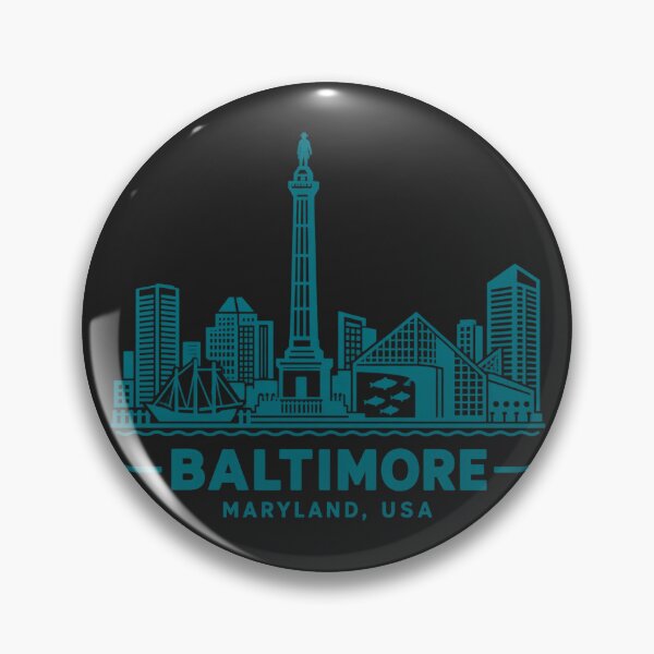 Item preview, Baltimore Maryland USA Line Art Skyline Poster designed and sold by CMYKStudio.