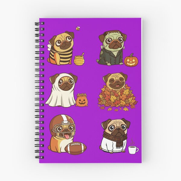 Item preview, Mugsy Brewster Fall Adventures Pug Sampler designed and sold by MugsyBrewster.